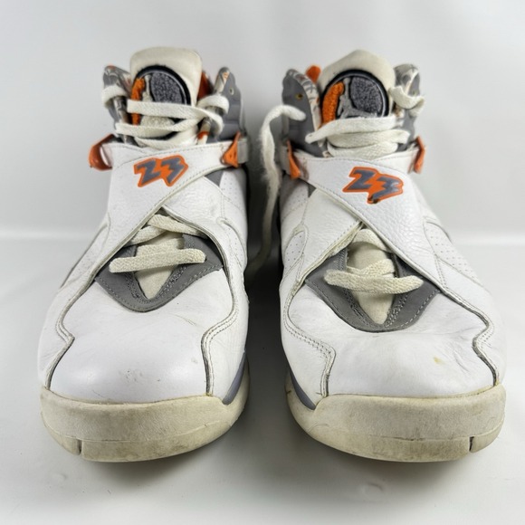 Air Jordan 8 Retro Orange Blaze 2007 Mens Size 13 White Grey Orange 305381 102 O - Picture 5 of 16